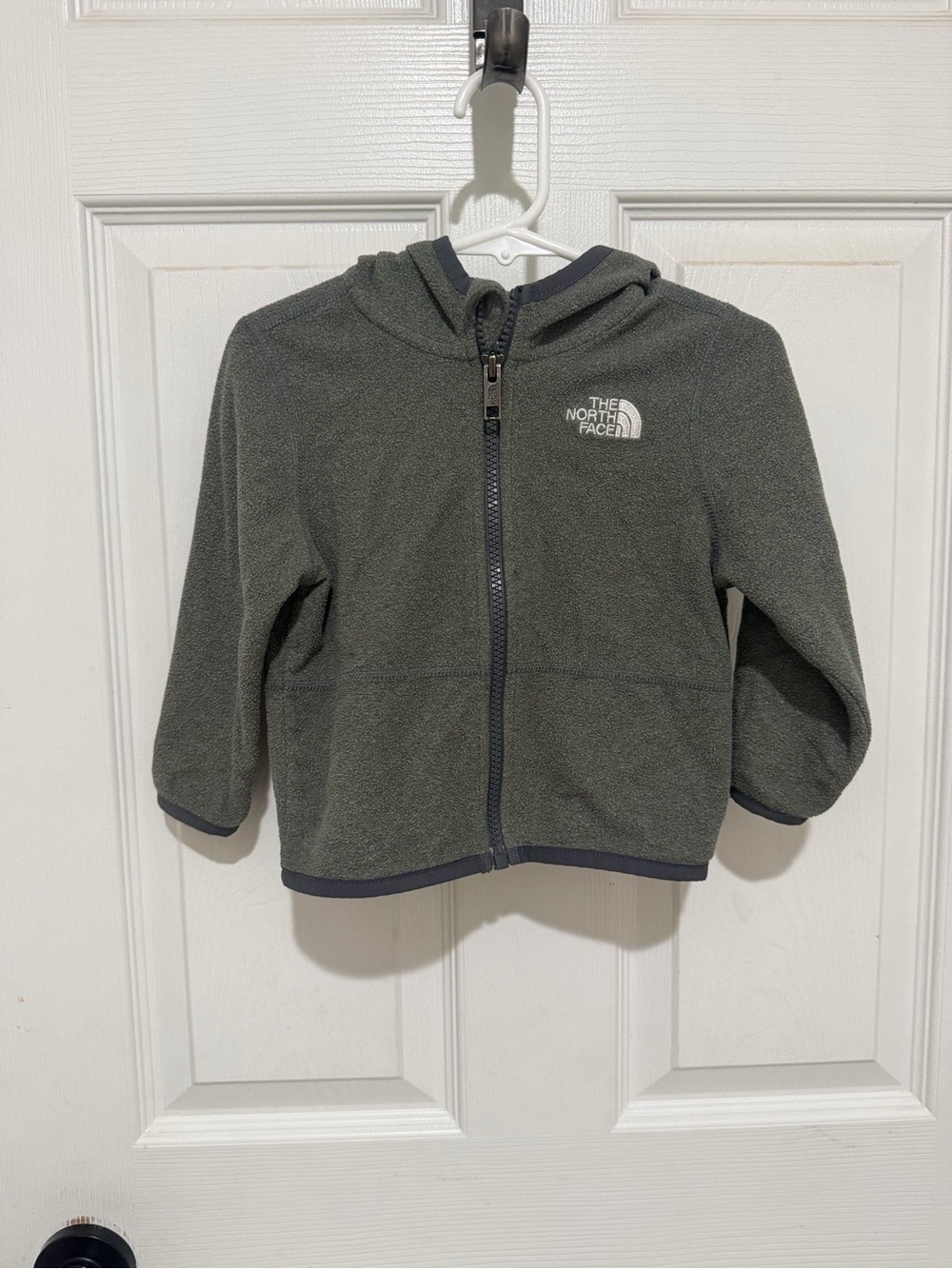 The North Face Infant Gray Fleece Hooded Jacket
